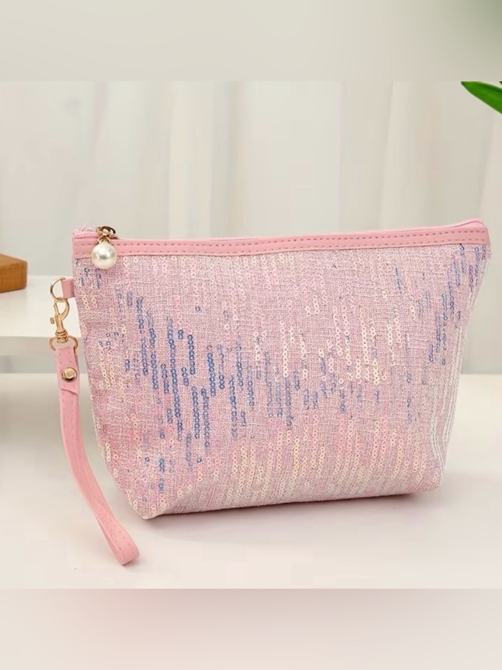 Sequins Makeup Bag Wristlet Clutch - Pick 1 - Picture 4 of 5